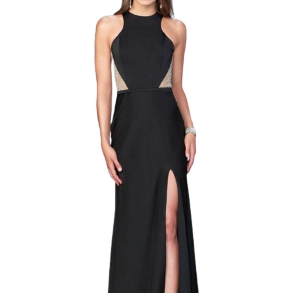 NWT La Femme 23931 Prom Dress Blue size 6